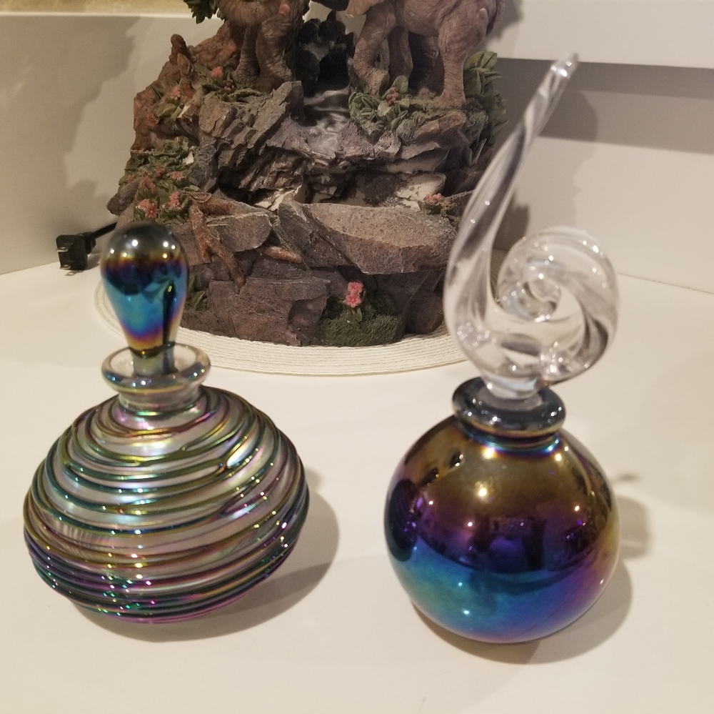 2 Perfume Glass Bottles